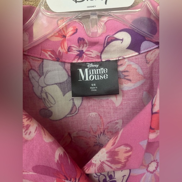 Disney 2 piece set Pink Floral Minnie Mouse  top size  5/6 - Picture 2 of 8
